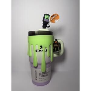Stanley X Target Halloween Hypnotic Green 20oz with Slime Sleeve & Topper BNWT